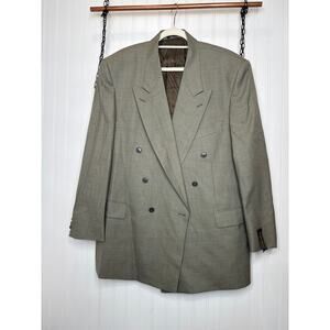 NWT Vintage Jonathan Raffaele Italy 1980’s Men’s Houndstooth Plaid Suit Size 46